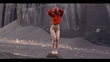 Seductive Redhead Babe with Big Tits Outdoor Sex